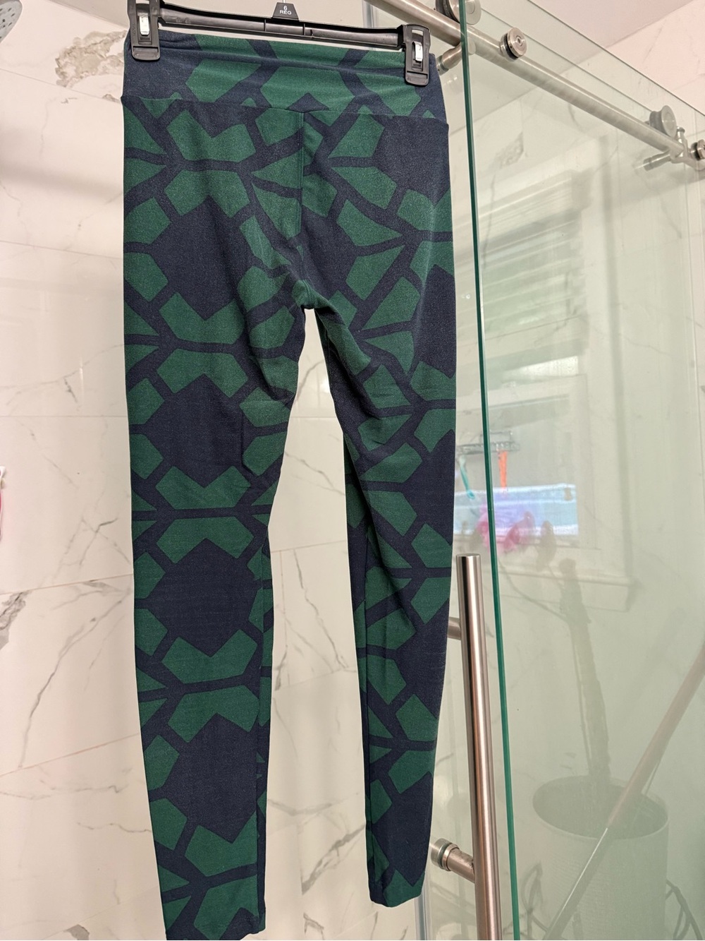 Printed Green & Navy Leggings